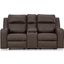 Lavenhorne Double Reclining Loveseat With Console In Granite