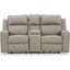 Lavenhorne Double Reclining Loveseat With Console In Pebble