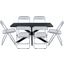 Lawrence 7 Piece Rectangular Dining Table Set In Clear