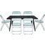 Lawrence 7 Piece Rectangular Dining Table Set In Jade Green