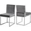 Leaf Rapids Grey Velvet Dining Chair Set of 2 0qb2337322