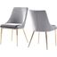 Leatrice 19 Inch Velvet Dining Side Chair Set of 2 In Gray