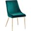 Leatrice 19 Inch Velvet Dining Side Chair Set of 2 In Green
