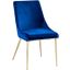 Leatrice 19 Inch Velvet Fabric Dining Chair Set of 2 In Blue