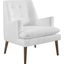 Leisure White Upholstered Lounge Chair