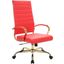 Leisuremod Benmar High-Back Leather Office Chair With Gold Frame BOTG19RL