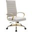 Leisuremod Benmar High-Back Leather Office Chair With Gold Frame BOTG19TL