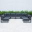 Leisuremod Chelsea 6-Piece Patio Sectional With Cushions CSBL-6BL