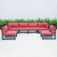 Leisuremod Chelsea 6-Piece Patio Sectional With Cushions CSBL-6R