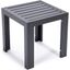 LeisureMod Chelsea Modern Aluminum Patio Side Table In Black