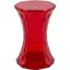 LeisureMod Clio Transparent Red Polycarbonate Side Table