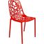 LeisureMod Devon Red Armless Chair