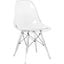 LeisureMod Dover Clear Molded Side Chair with Acrylic Base