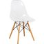 LeisureMod Dover Clear Molded Side Chair