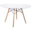 LeisureMod Dover White Round Dining Table