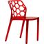 LeisureMod Dynamic Red Dining Chair
