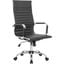 LeisureMod Harris Black Leatherette High Back Office Chair