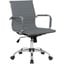 LeisureMod Harris Grey Leatherette Office Chair
