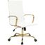 Leisuremod Harris High-Back Leatherette Office Chair With Gold Frame HOTG19WL