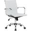 LeisureMod Harris White Leatherette Office Chair