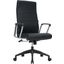 Leisuremod Hilton Modern High Back Leather Office Chair In Black