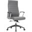 Leisuremod Hilton Modern High Back Leather Office Chair In Grey