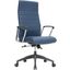 Leisuremod Hilton Modern High Back Leather Office Chair In Navy Blue