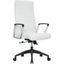 Leisuremod Hilton Modern High Back Leather Office Chair In White