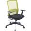 LeisureMod Ingram Modern Office Task Chair with adjustable armrests In Green