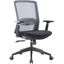 LeisureMod Ingram Modern Office Task Chair with adjustable armrests In Grey