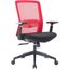 LeisureMod Ingram Modern Office Task Chair with adjustable armrests In Red