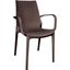 LeisureMod Kent Outdoor Dining Arm Chair KCA21BR