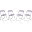 Leisuremod Lawrence Acrylic Folding Chair With Metal Frame Set Of 4 LF19PU4