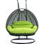 LeisureMod Light Green Wicker Hanging 2 person Egg Swing Chair ESCCH-57LG