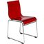 LeisureMod Lima Red Acrylic Chair
