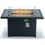 Leisuremod Mace Wicker Patio Modern Black Propane Fire Pit Table