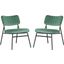 Leisuremod Marilane Velvet Accent Chair With Metal Frame Set Of 2 MA29BU2