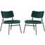 Leisuremod Marilane Velvet Accent Chair With Metal Frame Set Of 2 MA29G2