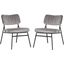 Leisuremod Marilane Velvet Accent Chair With Metal Frame Set Of 2 MA29GR2