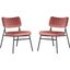 Leisuremod Marilane Velvet Accent Chair With Metal Frame Set Of 2 MA29PK2