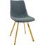 Leisuremod Markley Modern Leather Dining Chair With Gold Legs MCG18BU