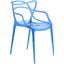 LeisureMod Milan Blue Wire Design Chair