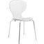 LeisureMod Oyster Clear Transparent Side Chair