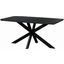 Leisuremod Ravenna 63 Inch Rectangular Wood Dining Table With Modern Metal Base RTX63BL