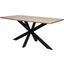 Leisuremod Ravenna 63 Inch Rectangular Wood Dining Table With Modern Metal Base RTX63M