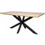 Leisuremod Ravenna 63 Inch Rectangular Wood Dining Table With Modern Metal Base RTX63NW