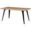 Leisuremod Ravenna Modern Rectangular Wood 63 Inch Dining Table With Metal Legs RTM63BN