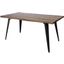 Leisuremod Ravenna Modern Rectangular Wood 63 Inch Dining Table With Metal Legs RTM63BR