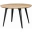 Leisuremod Ravenna Modern Round Wood 47 Inch Dining Table With Metal Legs RTM47BN