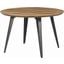 Leisuremod Ravenna Modern Round Wood 47 Inch Dining Table With Metal Legs RTM47BR
